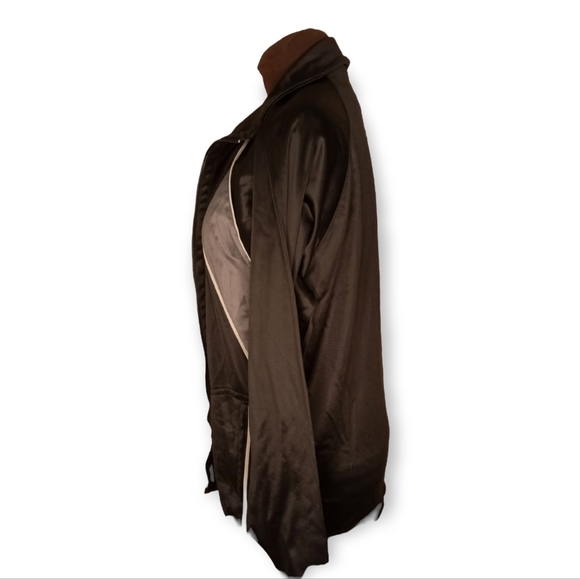 Nike vintage zip up jacket with  guitar strings  on side with logo  black satin. - Picture 7 of 11